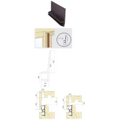 Schlegel Uszczelka przymykowa DX 1362 do ruchomego słupka brąz 25m Brąz