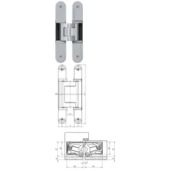 simonswerk TECTUS TE 640 3D A8 F1-chrom mat