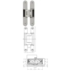simonswerk TECTUS TE 640 3D A8 F2-nikiel mat