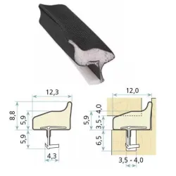 Schlegel Uszczelka drzwiowa QLON QL-3110 150m Czarny