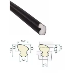 Schlegel Uszczelka okienna QLON QL-4465 Gealan, Veka 250m Czarny