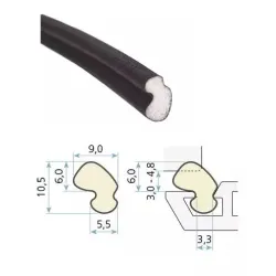 Schlegel Uszczelka okienna QLON QL-5570 KBE, Rehau 300m Czarny