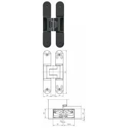 simonswerk TECTUS TE 340 3D               Czarny RAL9005