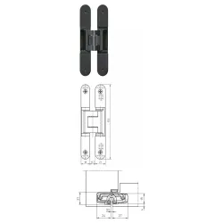 simonswerk TECTUS TE 240 3D               Czarny RAL9005
