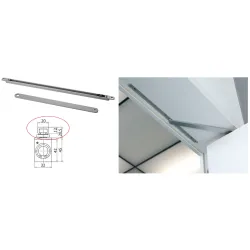 GEZE Szyna samozamykacza BOXER 12 mm  Srebrny