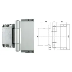 SFS Zawias do drzwi zewnętrznych Easy 3D  Chrom matowy