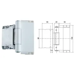SFS Zawias do drzwi zewnętrznych Easy 3D Biały