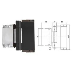 SFS Zawias do drzwi zewnętrznych Easy 3D Czarny