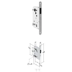 Bonaiti Zamek magnetyczny B-TWIN WC Chrom matowy