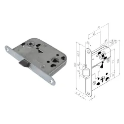 Assa Abloy Zamek do drzwi wewnętrznych 2014 WC/BB Ocynk srebrny Assa Abloy Zamek do drzwi wewnętrznych 2014 WC/BB Ocynk srebrny