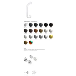 Wala Pochwyt jednostronny M2 aluminiowy fi 30 mm, x = 300 mm + Mocowanie pochwytu za pomocą blaszki do profili ALU BIAŁY 9016
