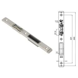 Siegenia Aubi Zaczep zamka głównego prawy U24Ex6 mm Stal szlachetna Siegenia Aubi Zaczep zamka głównego prawy U24Ex6 mm Stal szlachetna