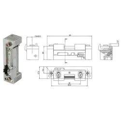 Siegenia Aubi  Zaczep mechaniczny AT115-A 20x17,5x65 mm 