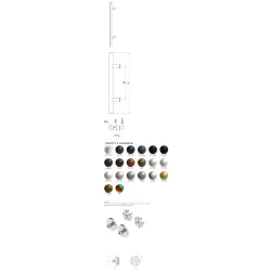 Wala  Pochwyt jednostronny P45/P10 aluminiowy, fi 30 mm, 1000/1200 mm + Mocowanie pochwytu za pomocą blaszki do profili ALU Kolory niestandardowe