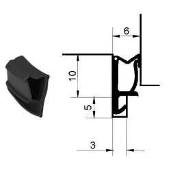 Primo Uszczelka okienna ACF5473H - 240m Czarny