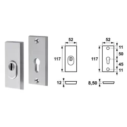 AXA Rozeta drzwiowa PZ Royal Inox AXA Rozeta drzwiowa PZ Royal Inox