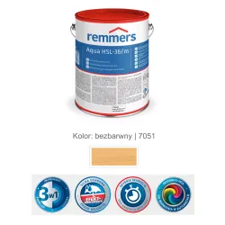 remmers Aqua HSL-36/m-Profi-Holzschutz-Lasur 3in1 2,5L Bezbarwny