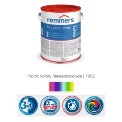 remmers Aqua HSL-36/m-Profi-Holzschutz-Lasur 3in1 2,5L Kolory niestandardowe