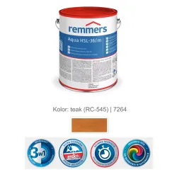 remmers Aqua HSL-36/m-Profi-Holzschutz-Lasur 3in1 2,5L Teak