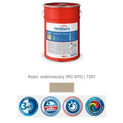 remmers Aqua HSL-36/m-Profi-Holzschutz-Lasur 3in1 20L srebrnoszary