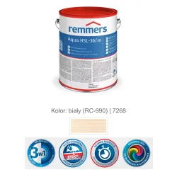 remmers Aqua HSL-36/m-Profi-Holzschutz-Lasur 3in1 2,5L Biały