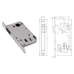 Hafele Zamek magnetyczny do drzwi wewnętrznych B-Twin BB Chrom Hafele Zamek magnetyczny do drzwi wewnętrznych B-Twin BB Chrom