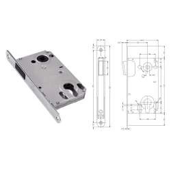 Hafele Zamek magnetyczny do drzwi wewnętrznych B-Twin PZ Chrom