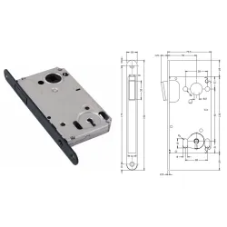 Hafele Zamek magnetyczny do drzwi wewnętrznych B-Twin BB Czarny Hafele Zamek magnetyczny do drzwi wewnętrznych B-Twin BB Czarny