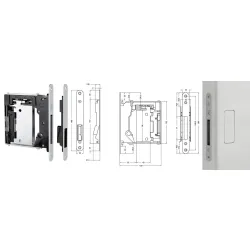Hafele Zamek magnetyczny B-NO-HA Mini 938 z zaczepem Satyna