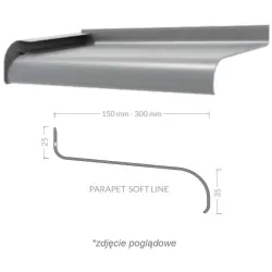 aluron Parapet Soft line AP 250 ALURON Srebrny C0/EV1