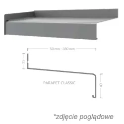 aluron Parapet classic 40/380 ALURON Biały RAL9016