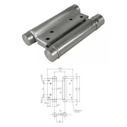 UE ZAWIAS WAHADŁOWY 100mm Stal nierdzewna