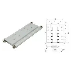 UE ZAWIAS WAHADŁOWY 180mm LAKIEROWANY Srebrny
