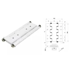 UE ZAWIAS WAHADŁOWY 180mm LAKIEROWANY Biały