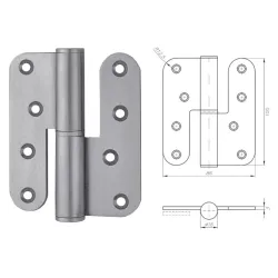 NOVET ZAWIAS ROZŁĄCZNY ZAOKRAGLONY 100x86mm LEWY 3 szt. Stal nierdzewna NOVET ZAWIAS ROZŁĄCZNY ZAOKRAGLONY 100x86mm LEWY 3 szt. Stal nierdzewna