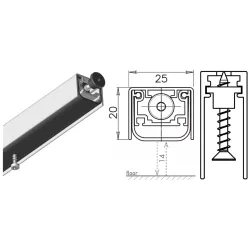 UE USZCZELKA OPADAJĄCA ACOUSTIC ALU 830mm (>680mm) [K5-240-1GA-0830] Srebrny