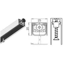 UE USZCZELKA OPADAJĄCA ACOUSTIC ALU 1030mm (>880mm) [K5-240-1GA-1030] Srebrny