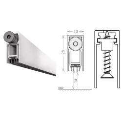 UE USZCZELKA OPADAJĄCA 1328 A 830mm (>630mm) [K5-500-1A-0830] Srebrny