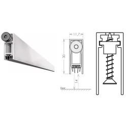 UE USZCZELKA OPADAJĄCA 1230 A 1130mm (>930mm) [K5-505-1A-1130] Srebrny