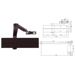 Assa Abloy Samozamykacz drzwiowy DC140 z ramieniem Brązowy