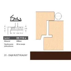 Deventer Uszczelka do drzwi wewnętrznych DS112a - 50 m Dąb rustykalny