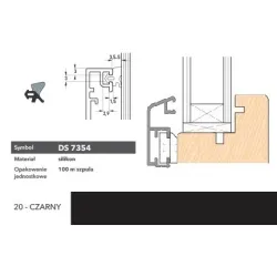 Deventer Uszczelka okienna silikonowa DS7354 – 100 m Czarny