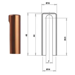 Otlav Osłonka aluminiowa zawiasu @14 mm Złoto stare Otlav Osłonka aluminiowa zawiasu @14 mm Złoto stare