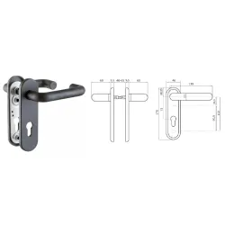 ISEO KLAMKA 72WB 45x170 mm, PPOŻ. Czarny ISEO KLAMKA 72WB 45x170 mm, PPOŻ. Czarny