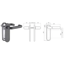ISEO KLAMKA BEZ OTWORU 45x170 mm, PPOŻ. Czarny ISEO KLAMKA BEZ OTWORU 45x170 mm, PPOŻ. Czarny