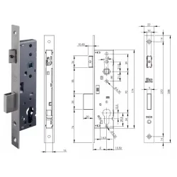 ISEO ZAMEK 92WB, E=30mm, 238x22x3mm Stal nierdzewna ISEO ZAMEK 92WB, E=30mm, 238x22x3mm Stal nierdzewna