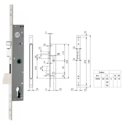 ISEO ZAMEK ELECTA 85WB E=25mm Stal nierdzewna