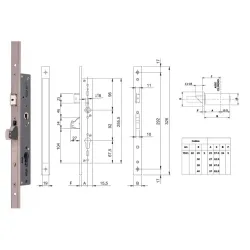 ISEO ZAMEK BLINDO 92WB, E=25mm, 326x24x3mm Stal nierdzewna ISEO ZAMEK BLINDO 92WB, E=25mm, 326x24x3mm Stal nierdzewna