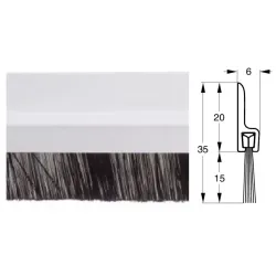 UE USZCZELKA SZCZOTKOWA STRIBO PLAST 925mm Biały