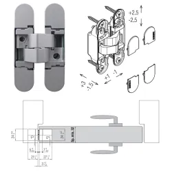 Koblenz ZAWIAS WPUSZCZANY K1019 Chrom matowy Koblenz ZAWIAS WPUSZCZANY K1019 Chrom matowy